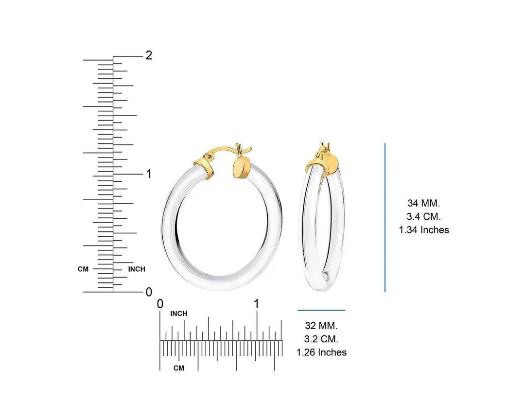 Clear Lucite hoops - Fashion Bop